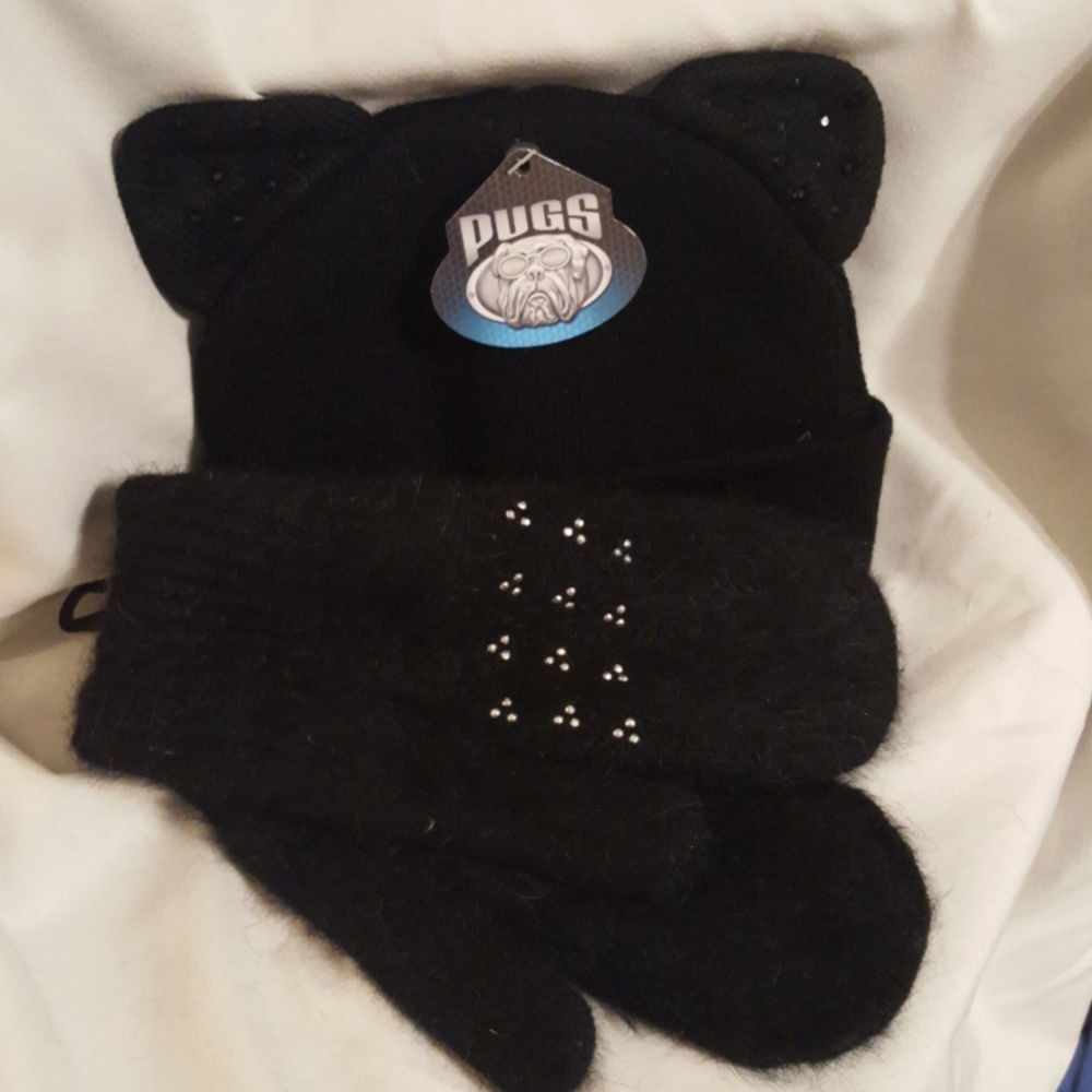 Girl's Hat and Mittens Set